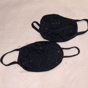 black sequined face mask